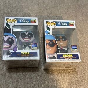 Funko Pop Disney Yzma and Kronk Figures - Purple and Blue